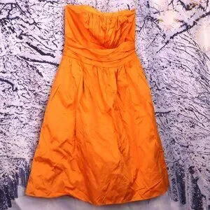 David's Bridal | Dresses | Orange Bridesmaid Dress 2 Davids Bridal Cotton  Usa Spring Summer Fall Bright | Poshmark
